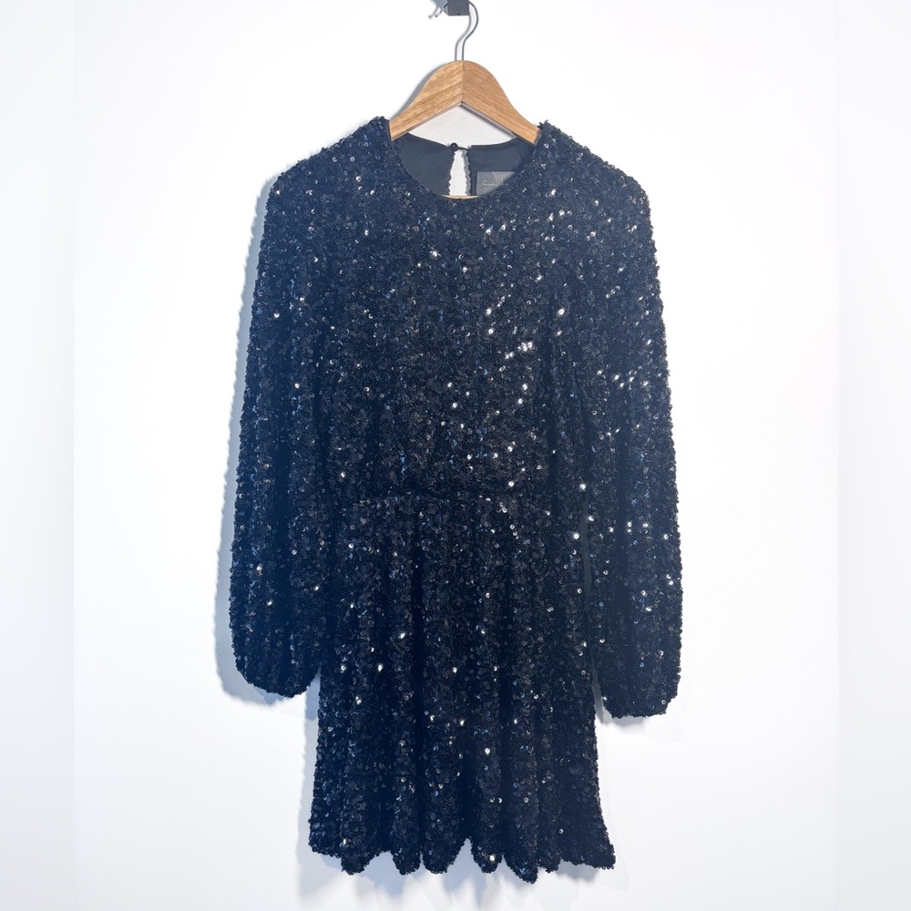 Sunday in Brooklyn Black Sequin Mini Dress NWT – Size S - Picture 2 of 8